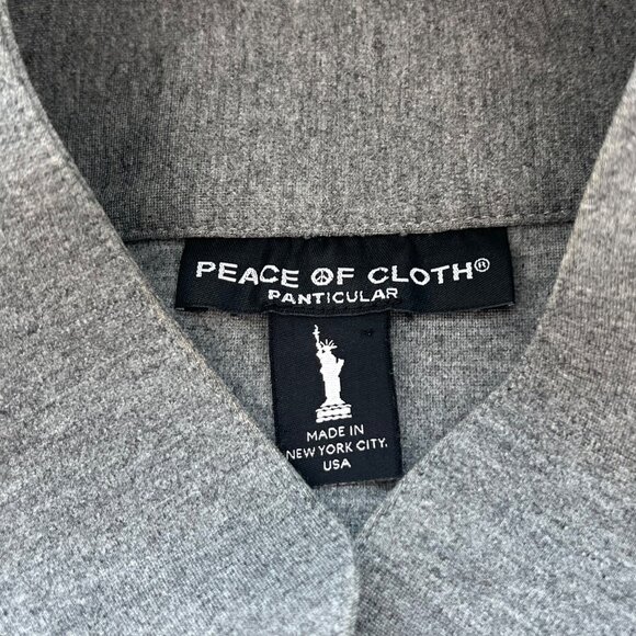 Peace Of Cloth Cape Jacket Size 1X Oversized Button Up Panticular New York Gray - Picture 3 of 9